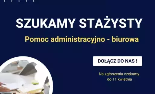 Plakat - ogłoszenie o stażu